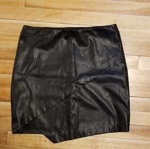 Dynamite faux leather asymmetrical mini skirt
